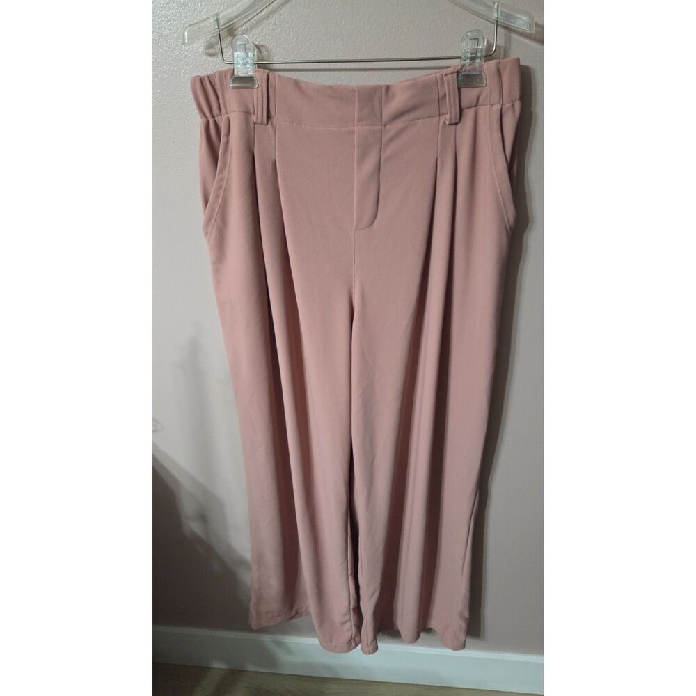 Halara Womens Pink Wide Leg Pull On Dress Pants Size XL